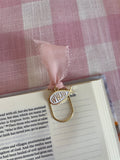 WWJD charm bow bookmark *tie style*