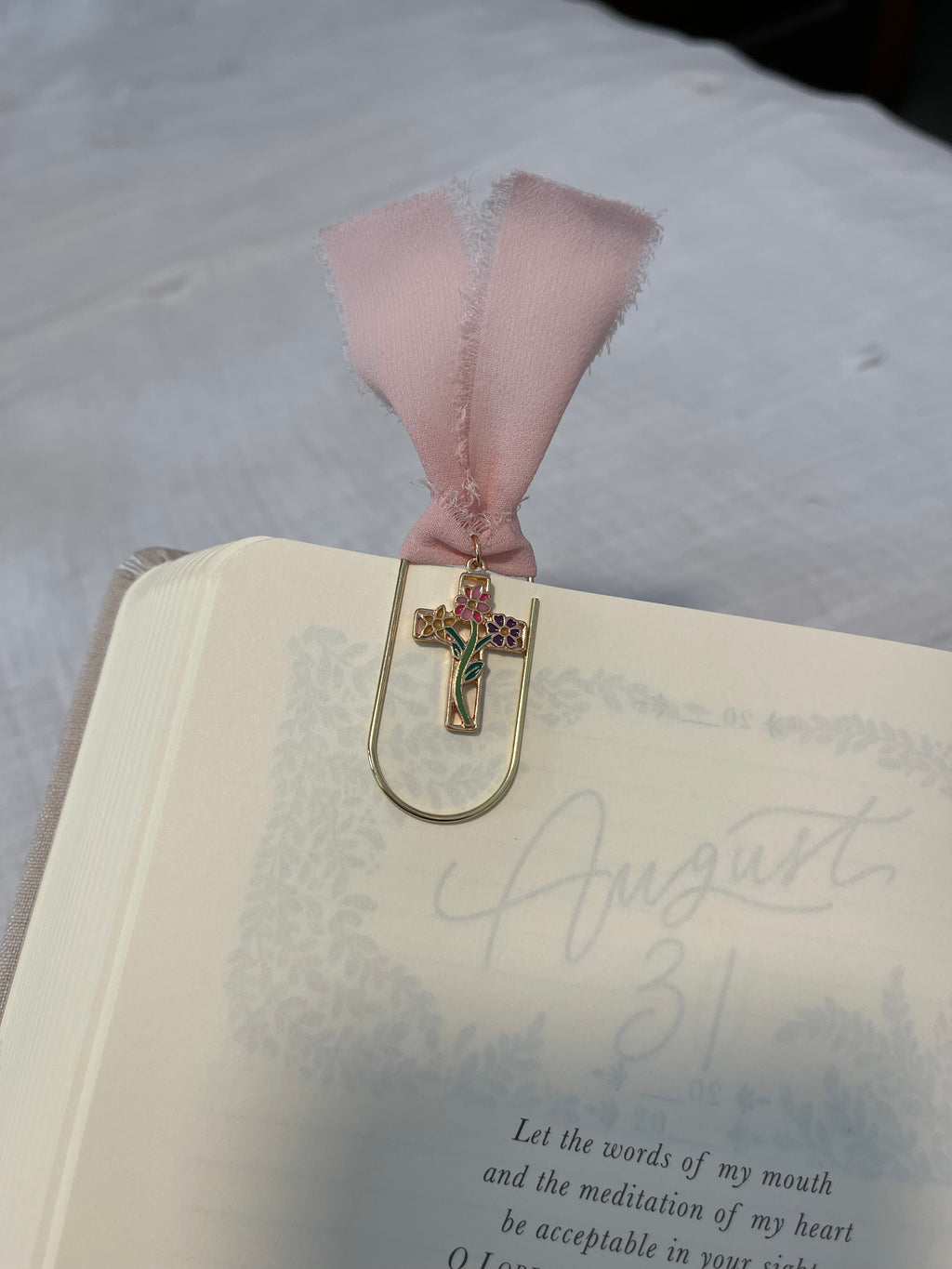 Flower Cross Bow Bookmark