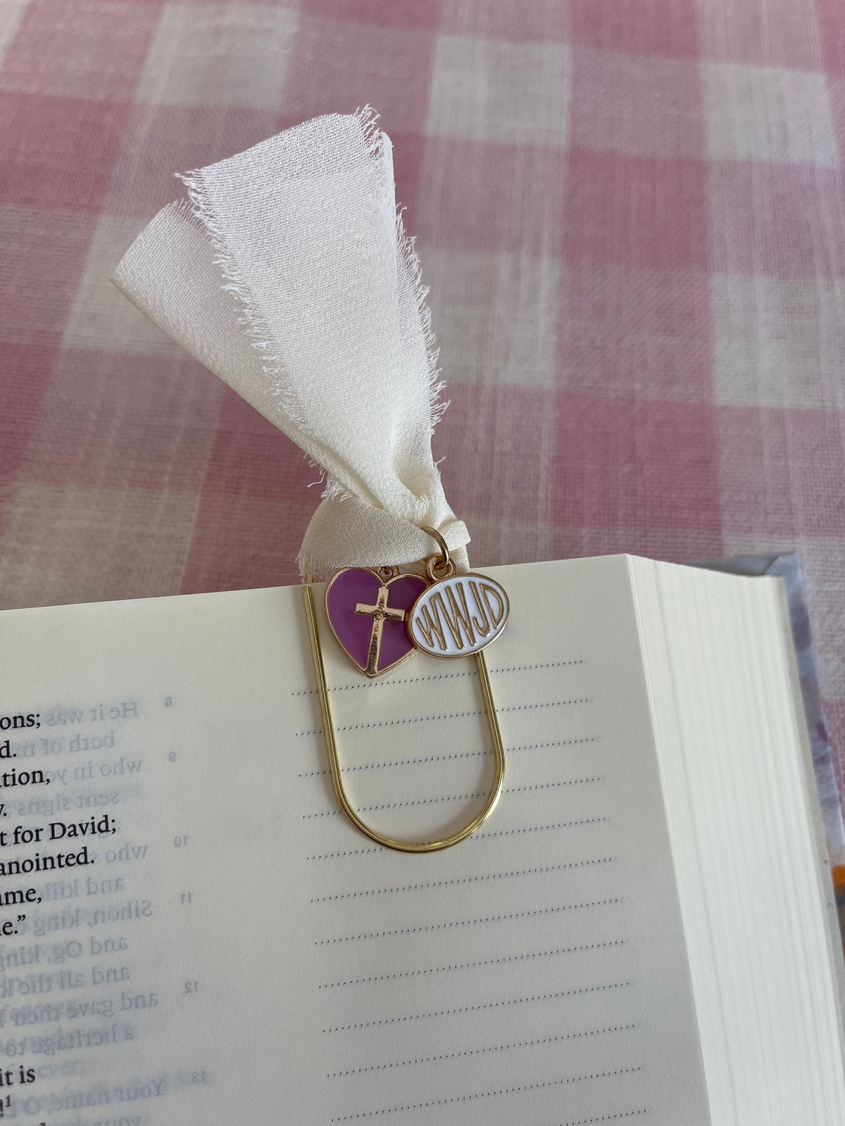 Double Charm bow bookmark