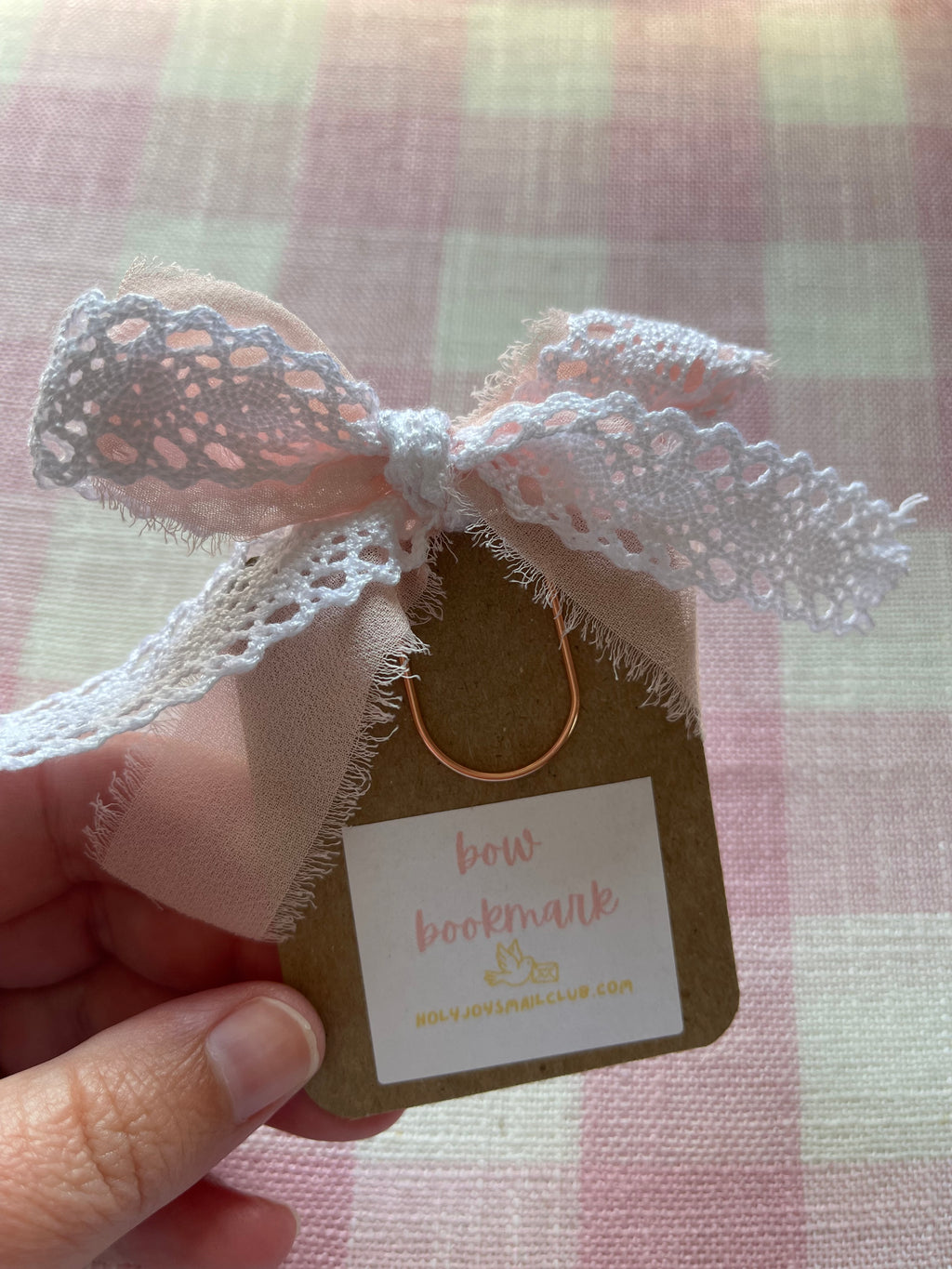 Lace + Ribbon Bow Bookmark