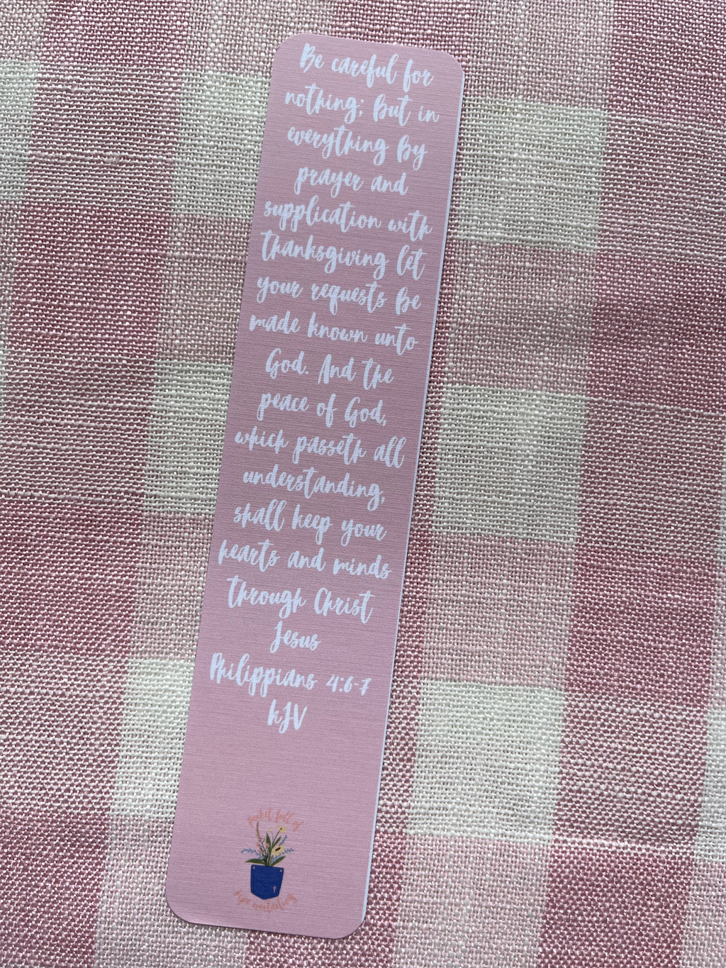 Pray about everything bookmark