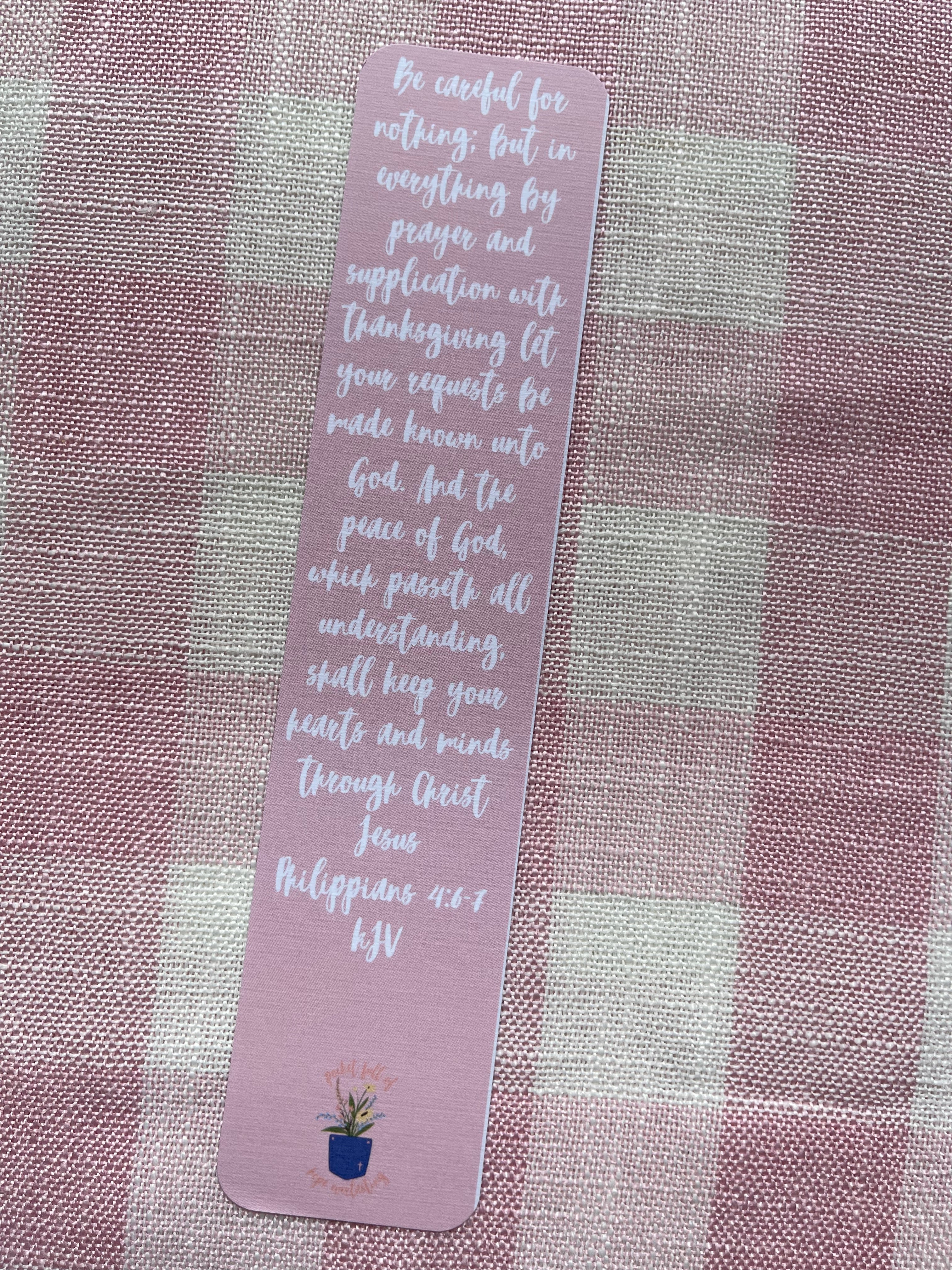 Pray about everything bookmark