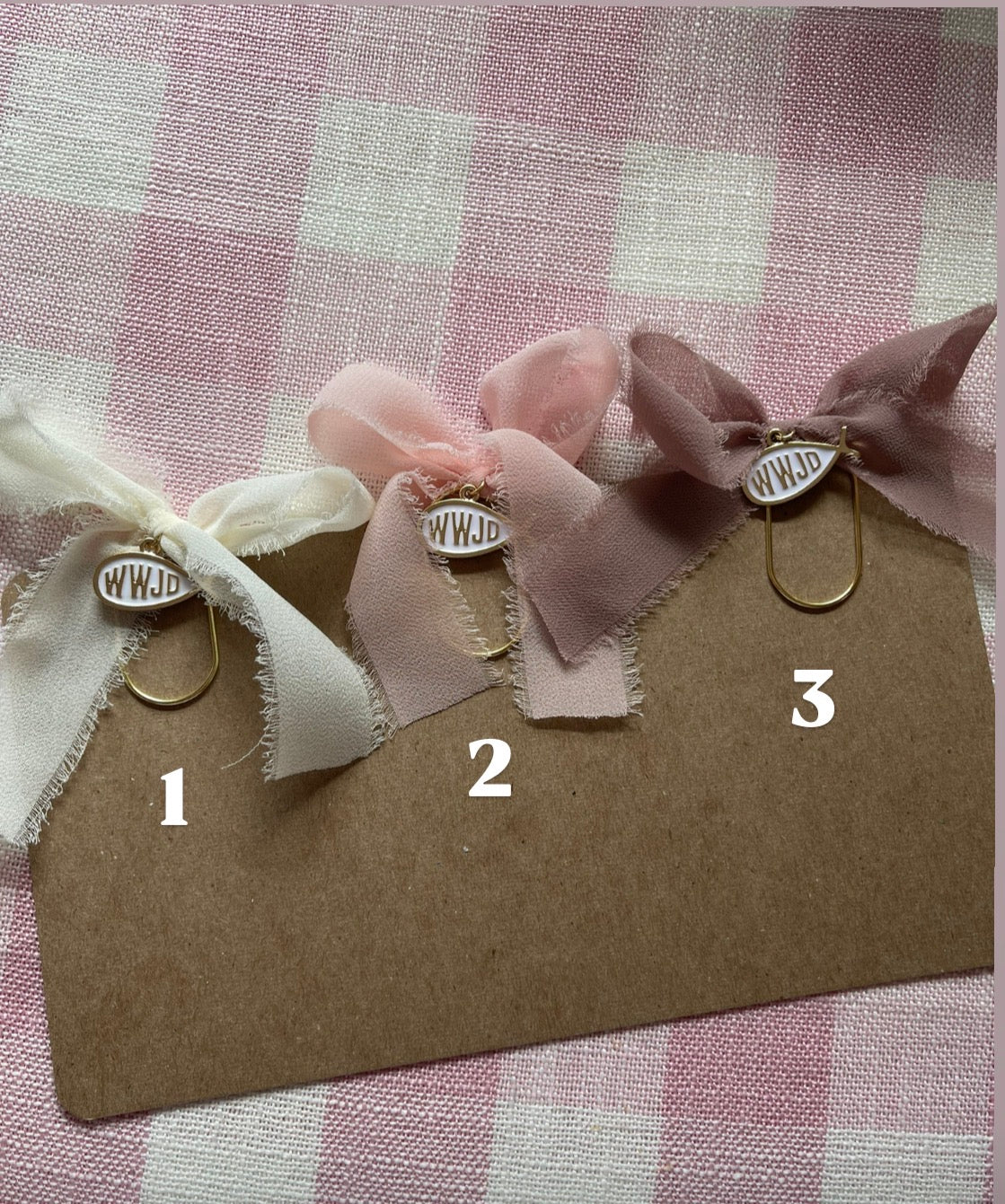 WWJD Bow Bookmark