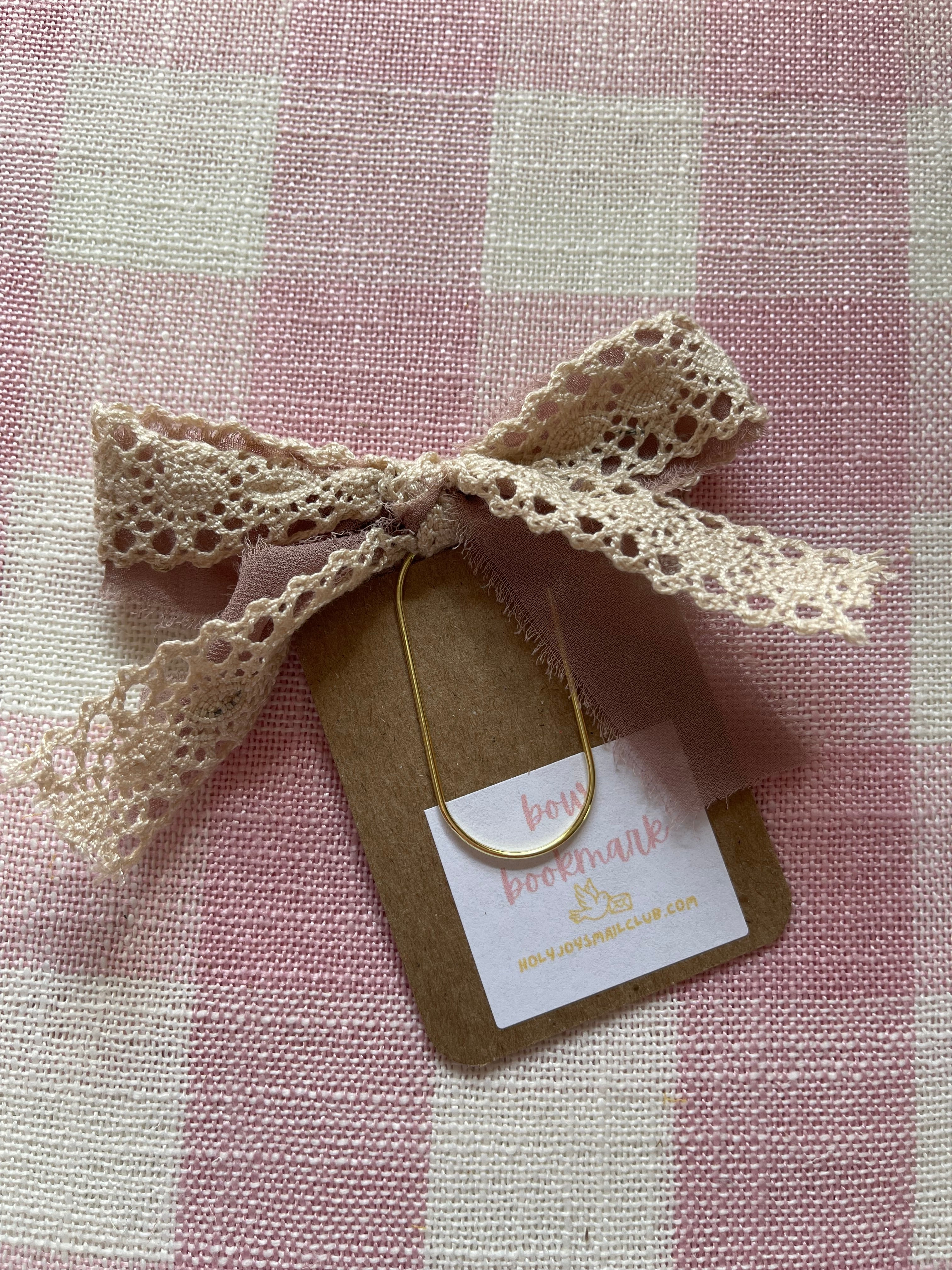 Lace + Ribbon Bow Bookmark