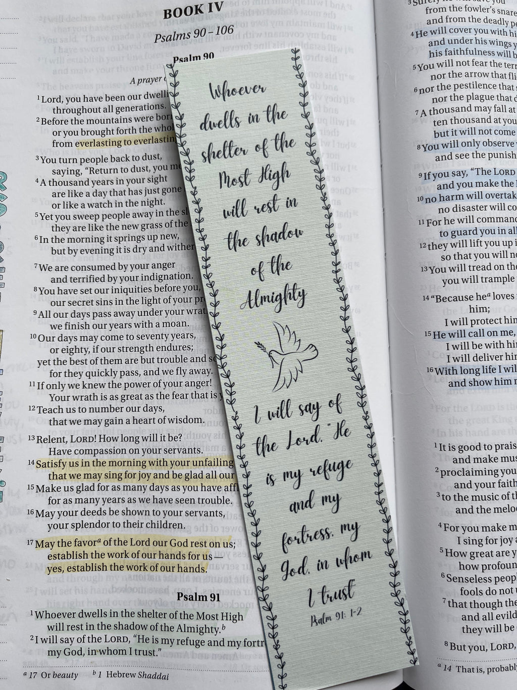 Psalm 91 Bookmark