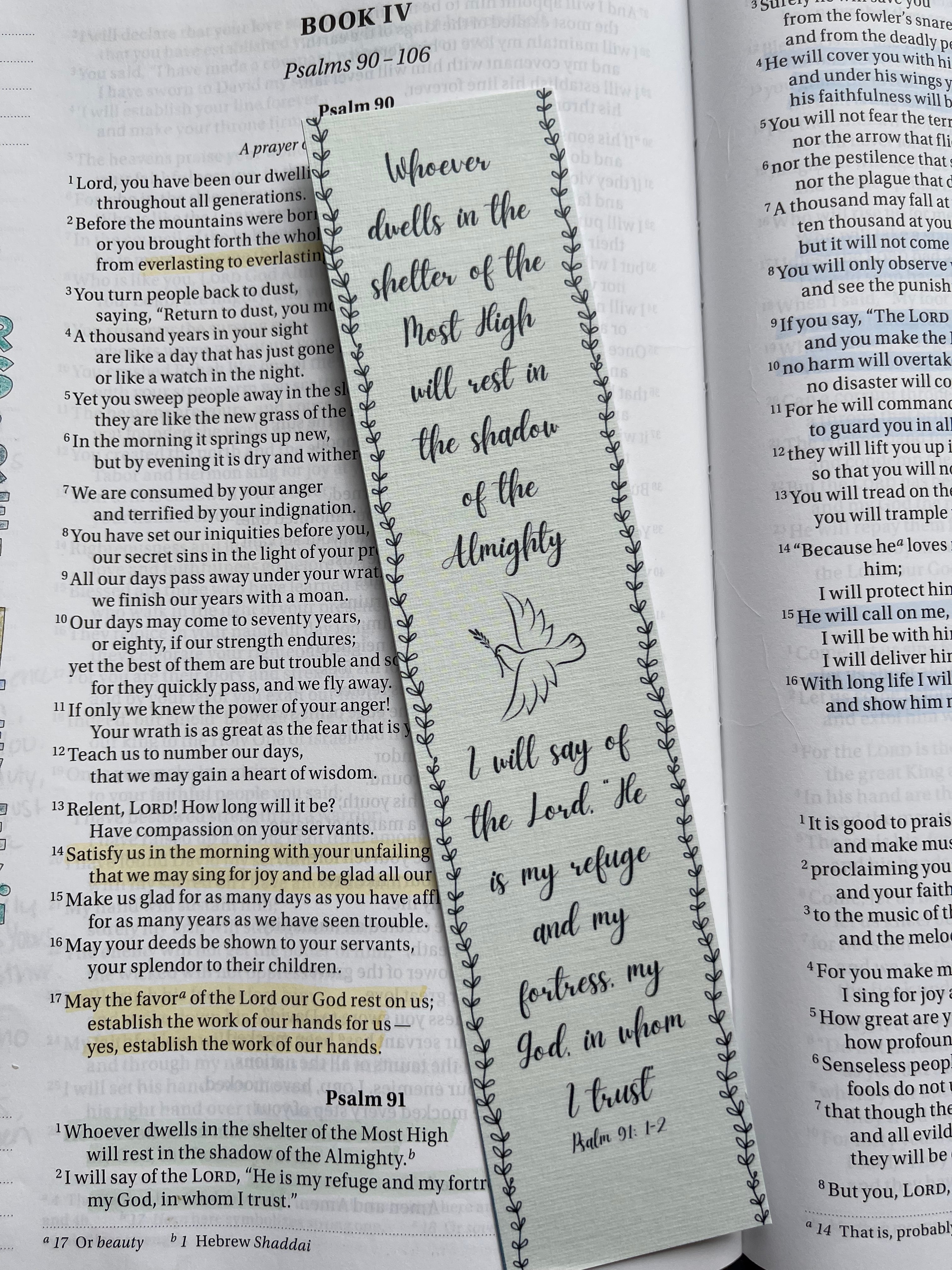 Psalm 91 Bookmark