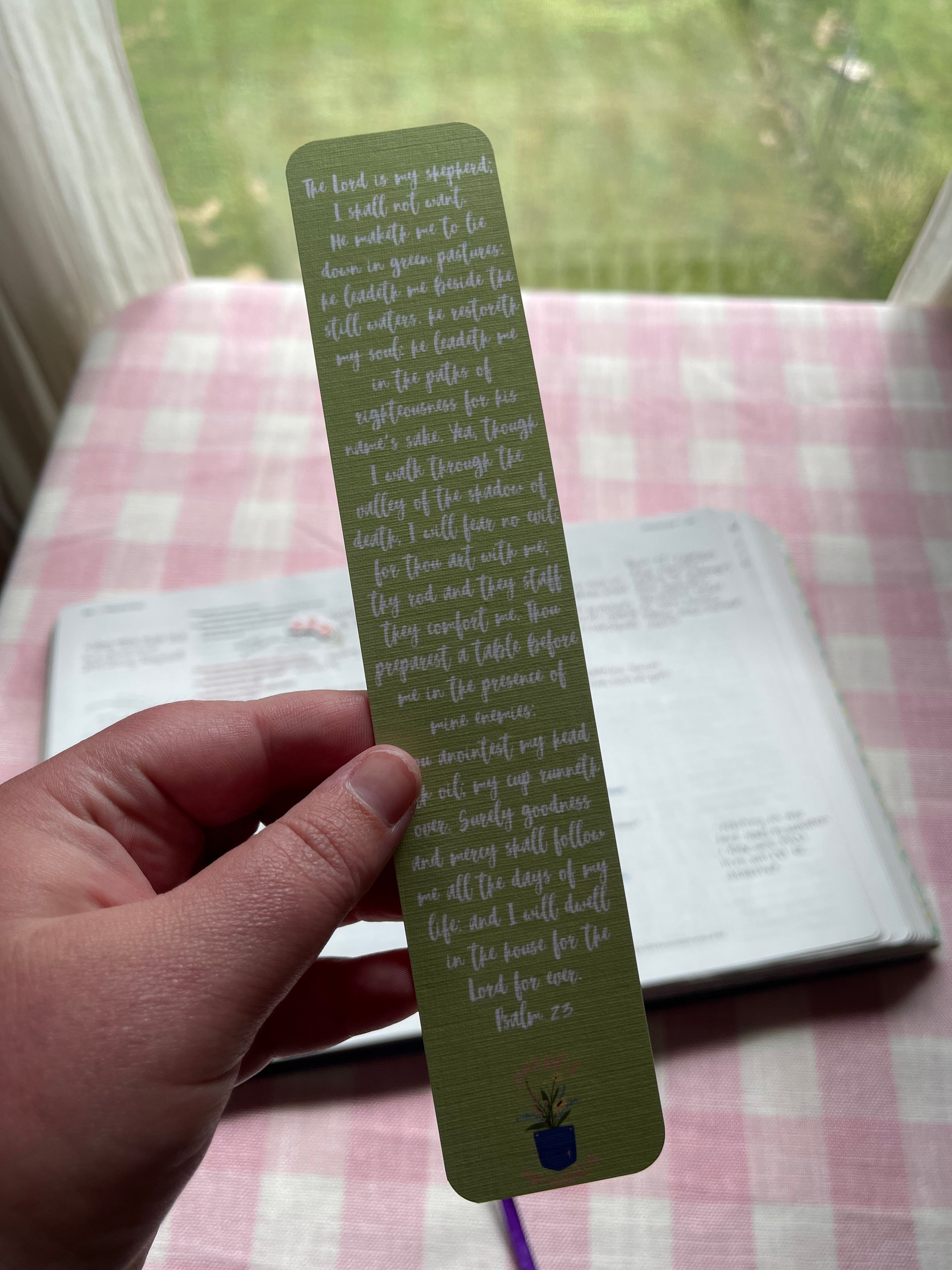 Green Pastures Psalm 23 Bookmark