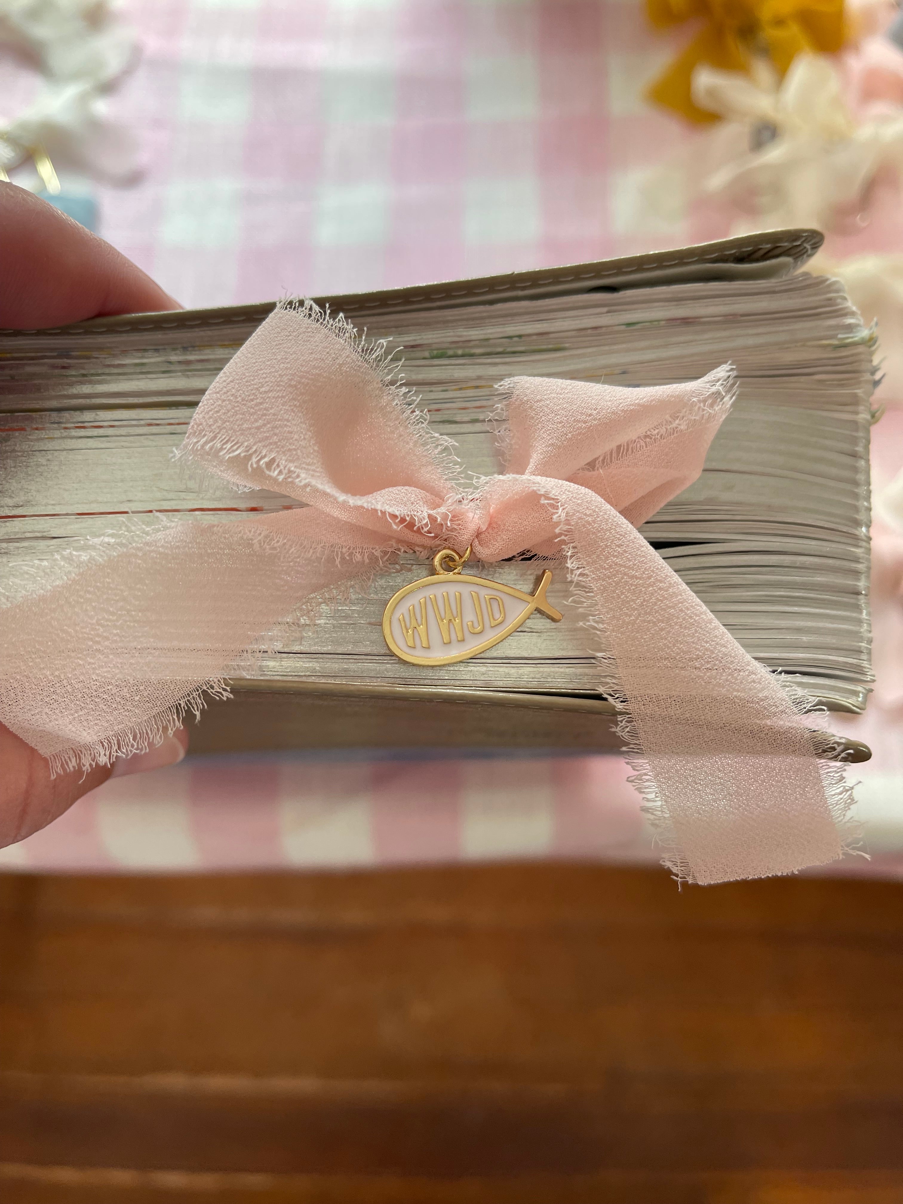 WWJD Bow Bookmark