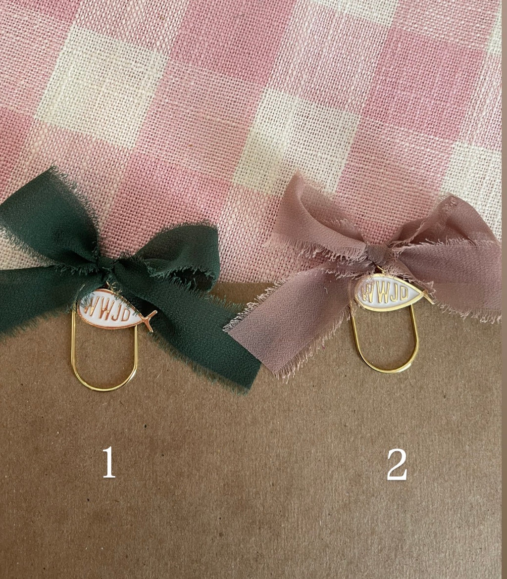 WWJD Bow Bookmark *bow style*