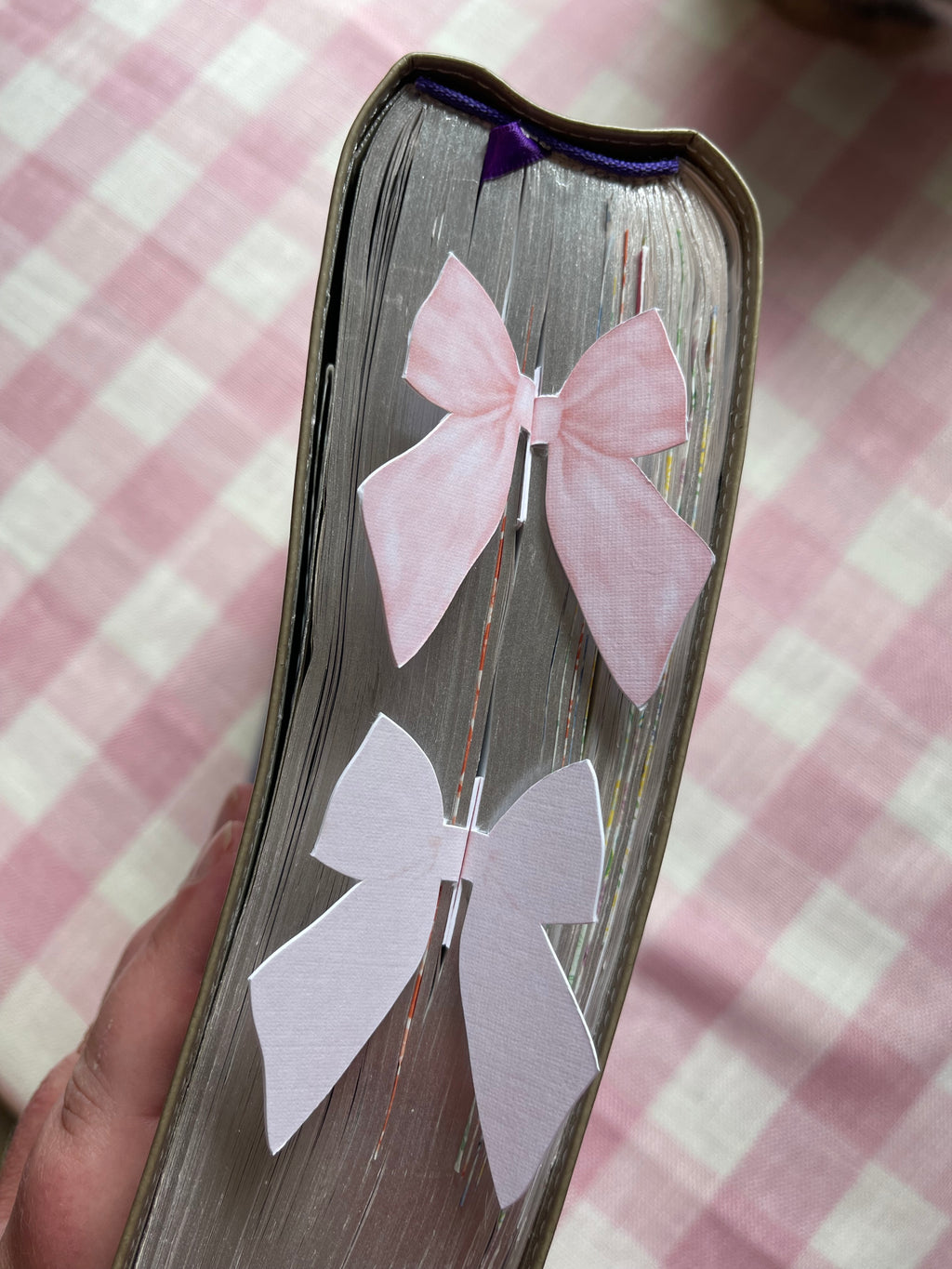 Paper Bow Bookmark (comes with two)