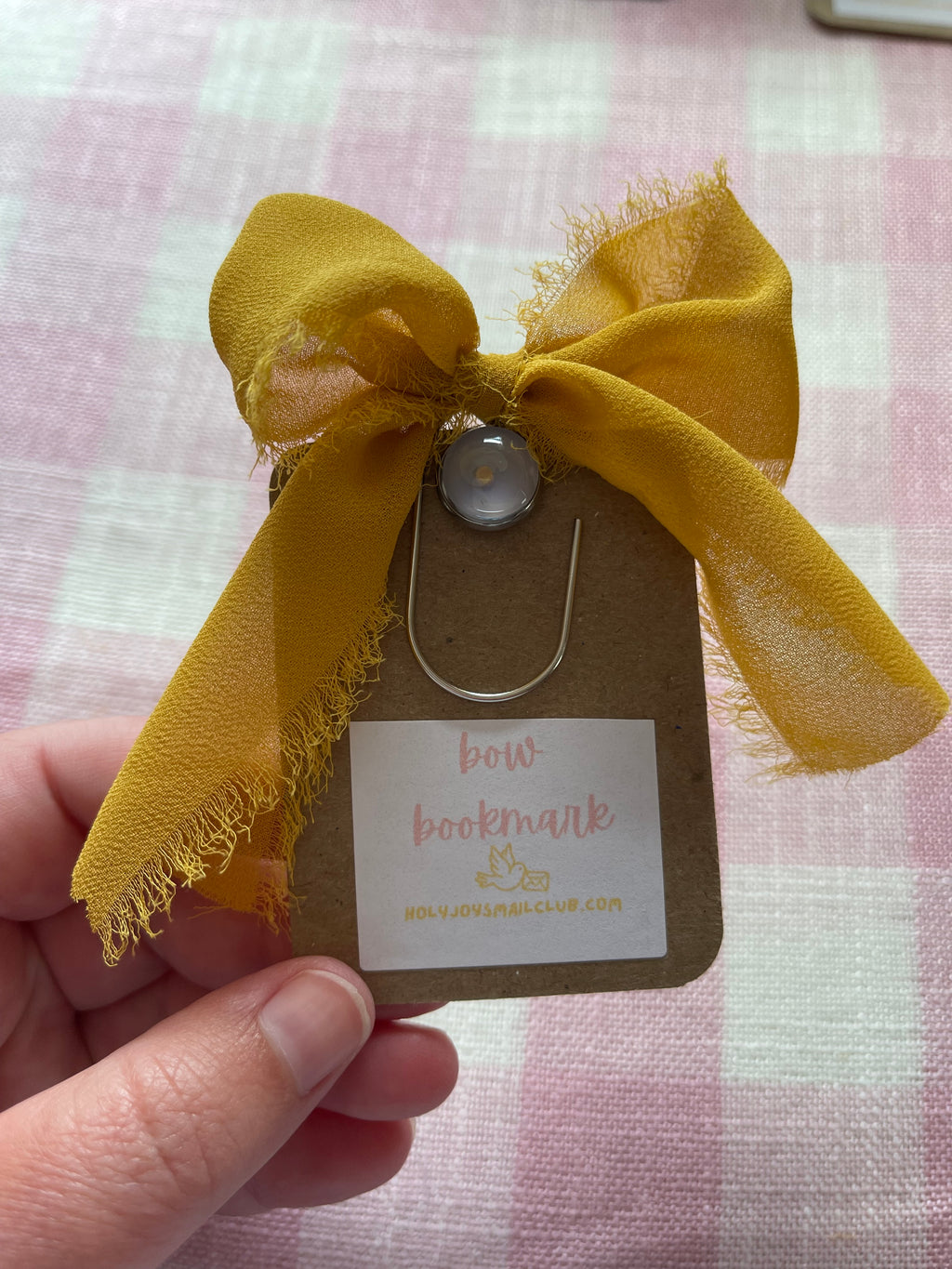 Mustard Seed Bow Bookmark