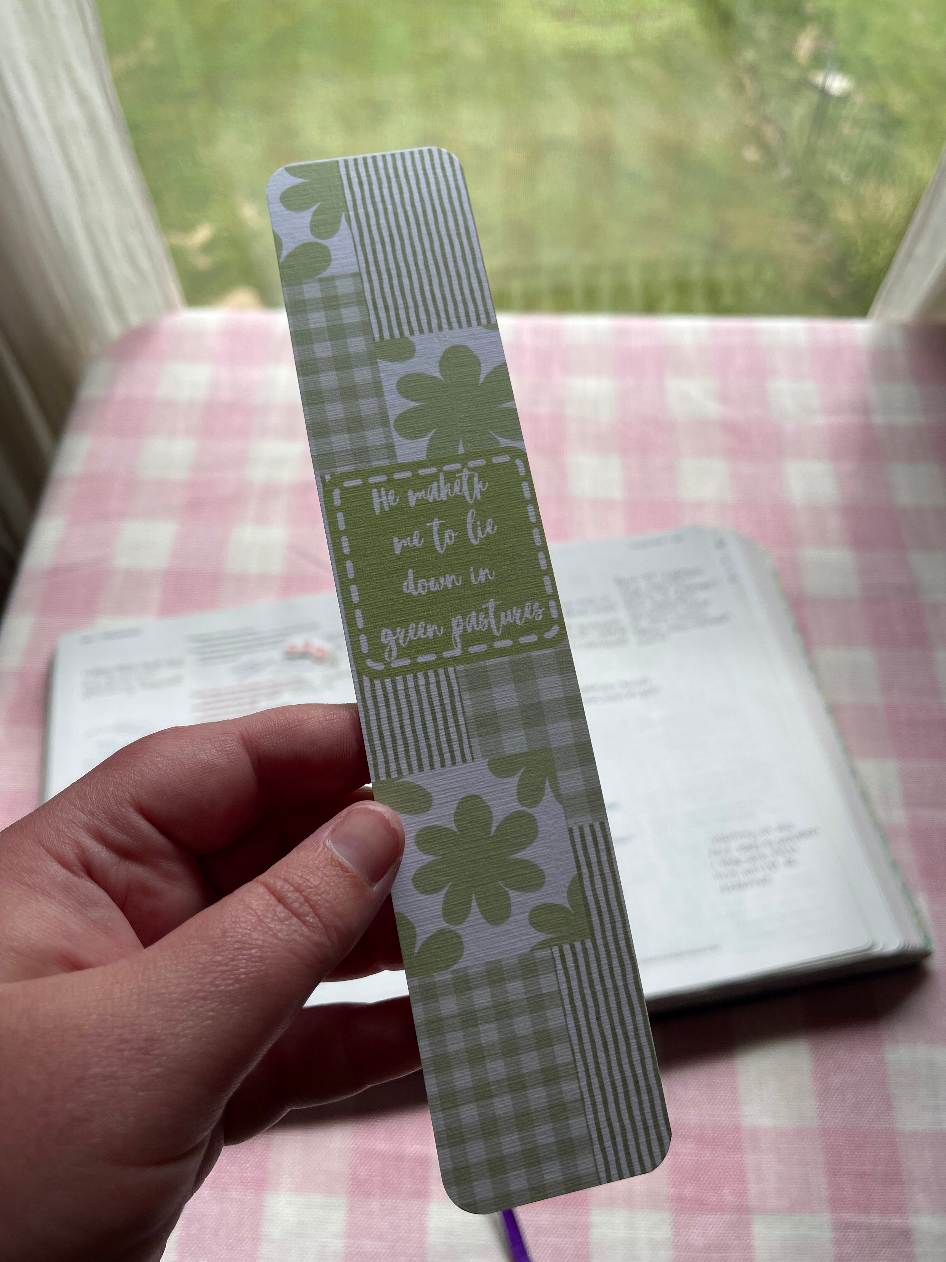 Green Pastures Psalm 23 Bookmark