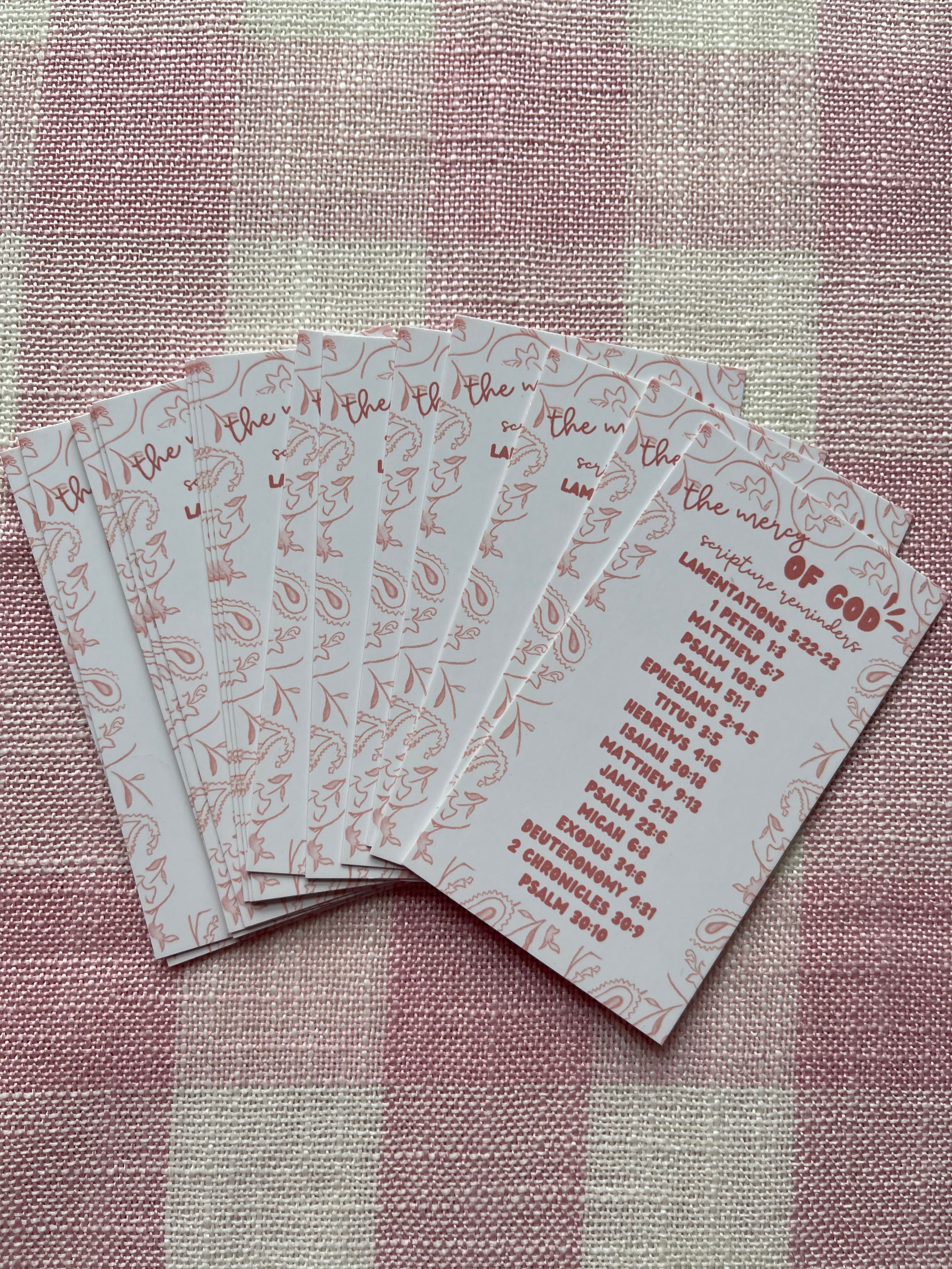 Scripture Reference Card on God’s mercy