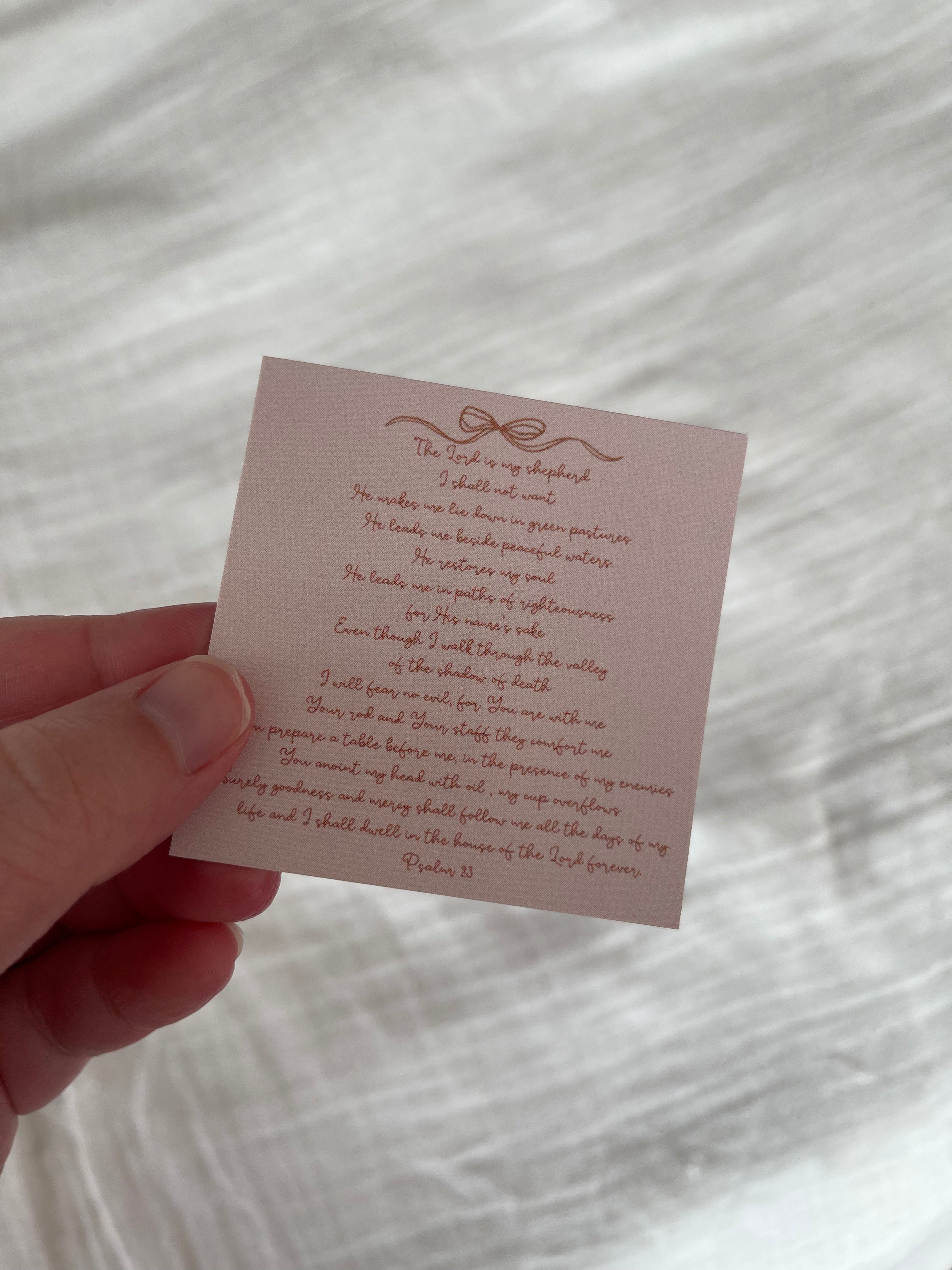 Psalm 23 Scripture Card