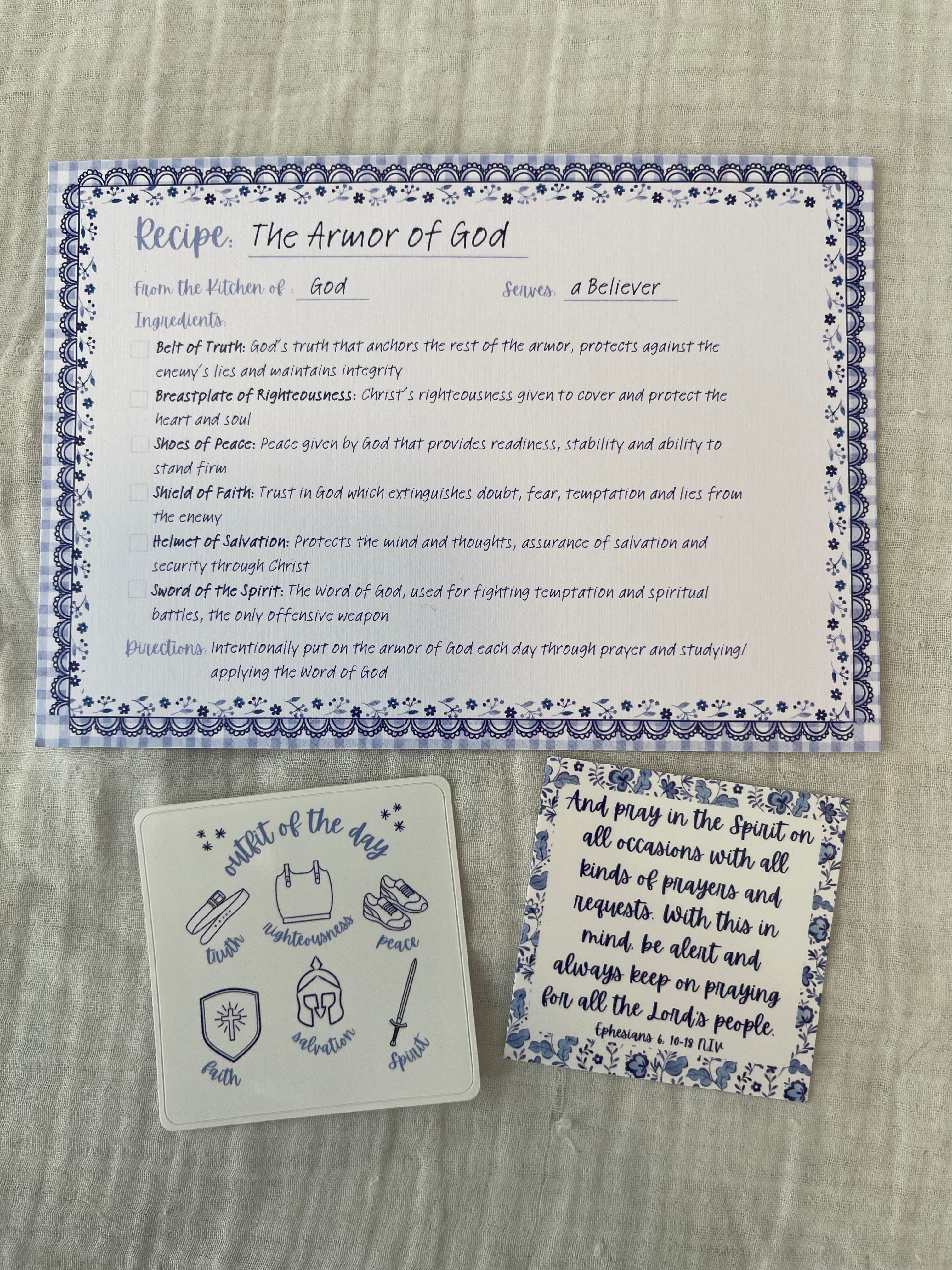 Armor of God Bundle (March’s mail club)
