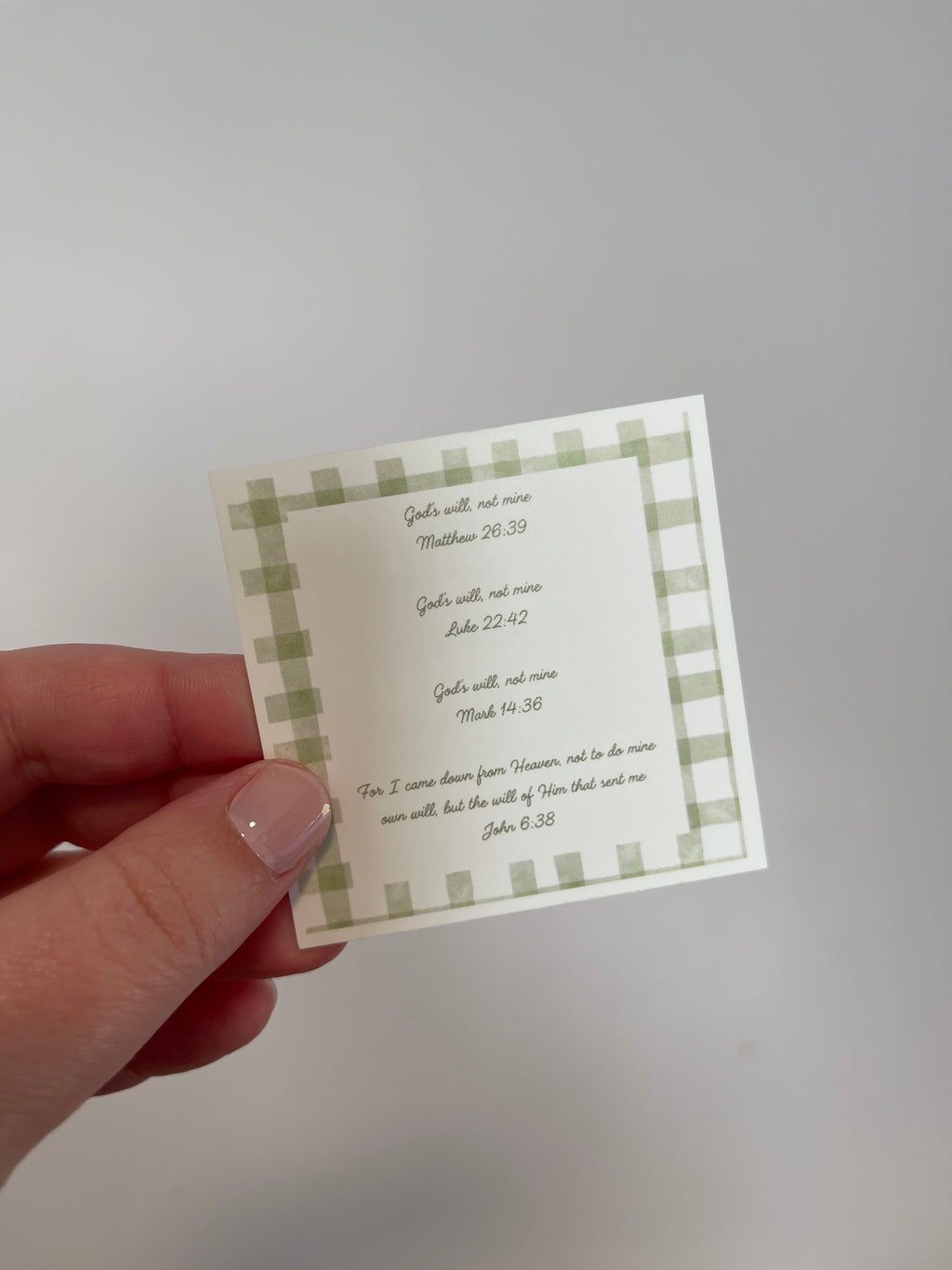 God’s will, not mine Scripture Card
