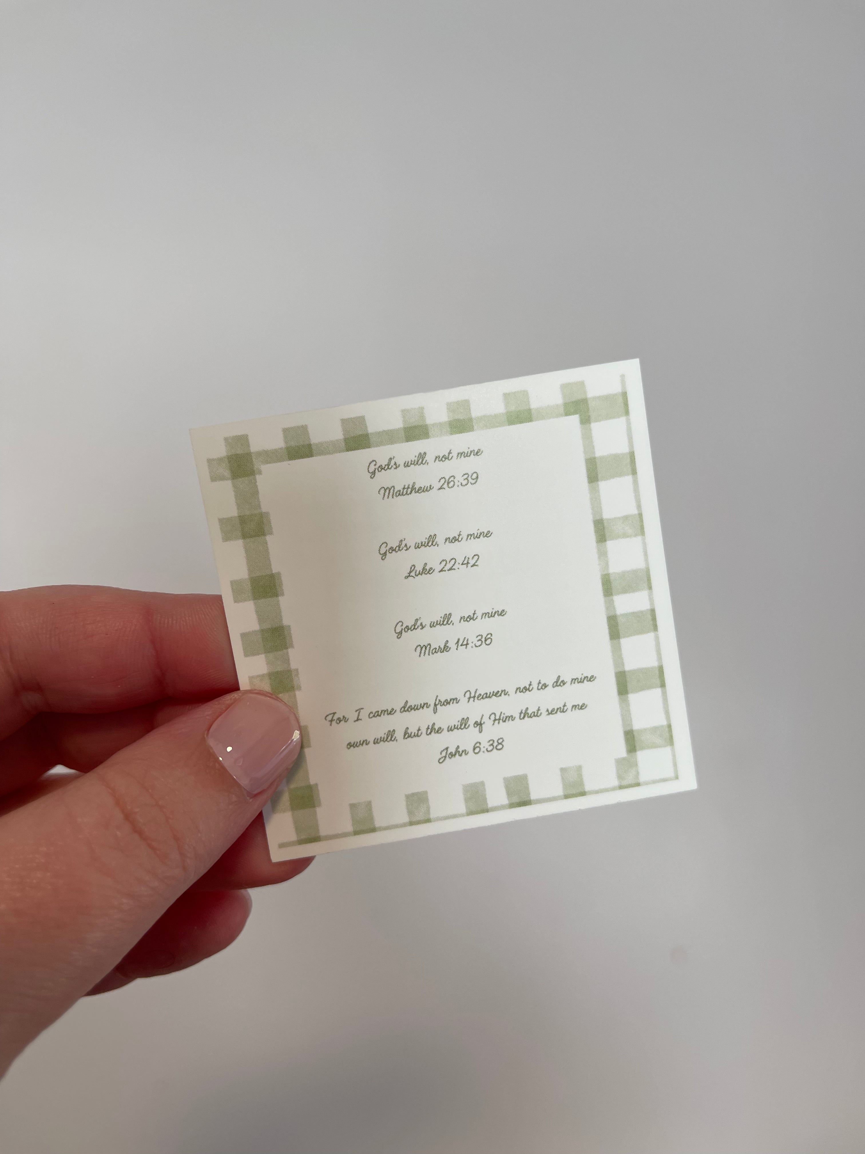 God’s will, not mine Scripture Card