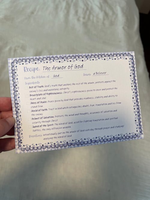Armor of God Recipe Print