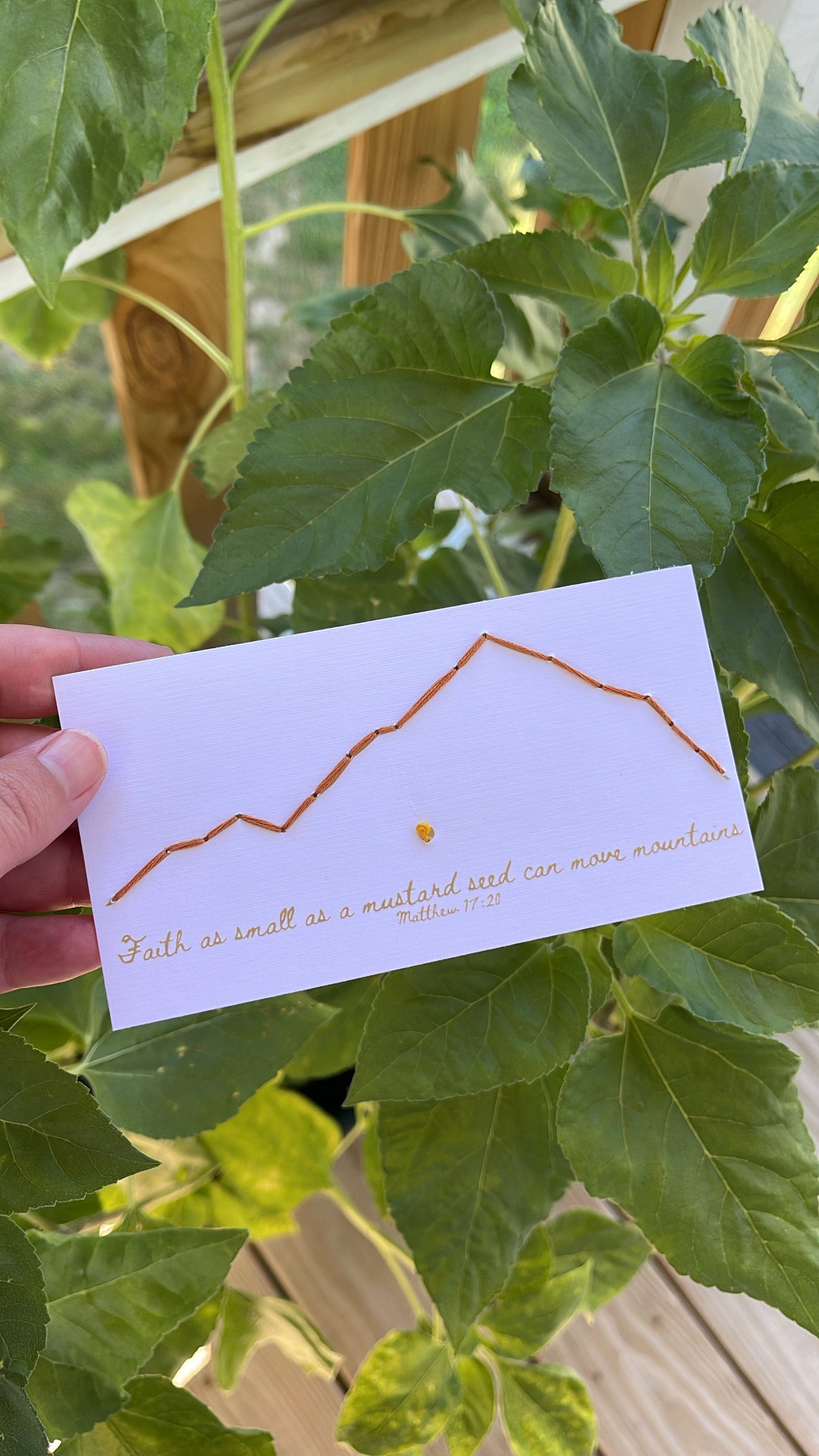 Mustard Seed Print *hand embroidered*