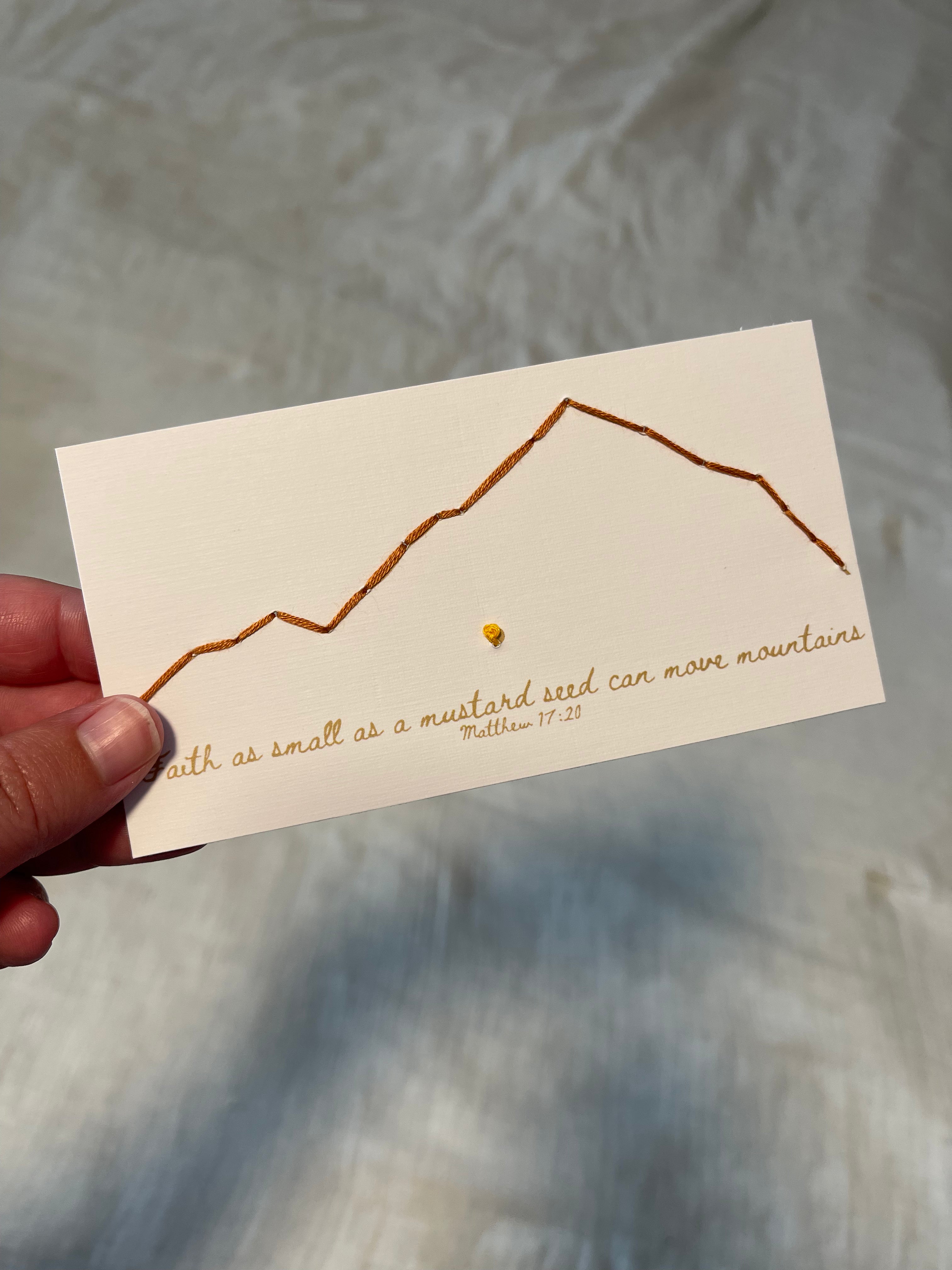 Mustard Seed Print *hand embroidered*